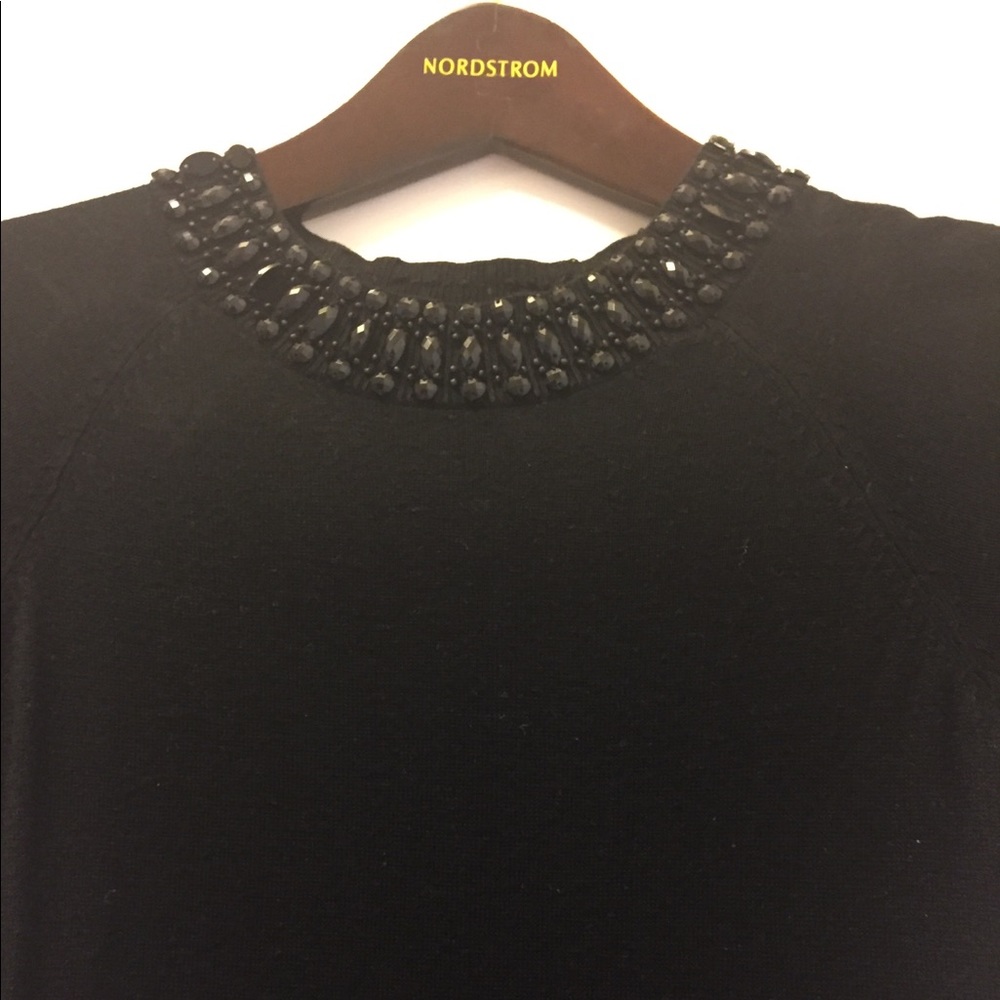 Elegant + sexy Black dress with jeweled collar